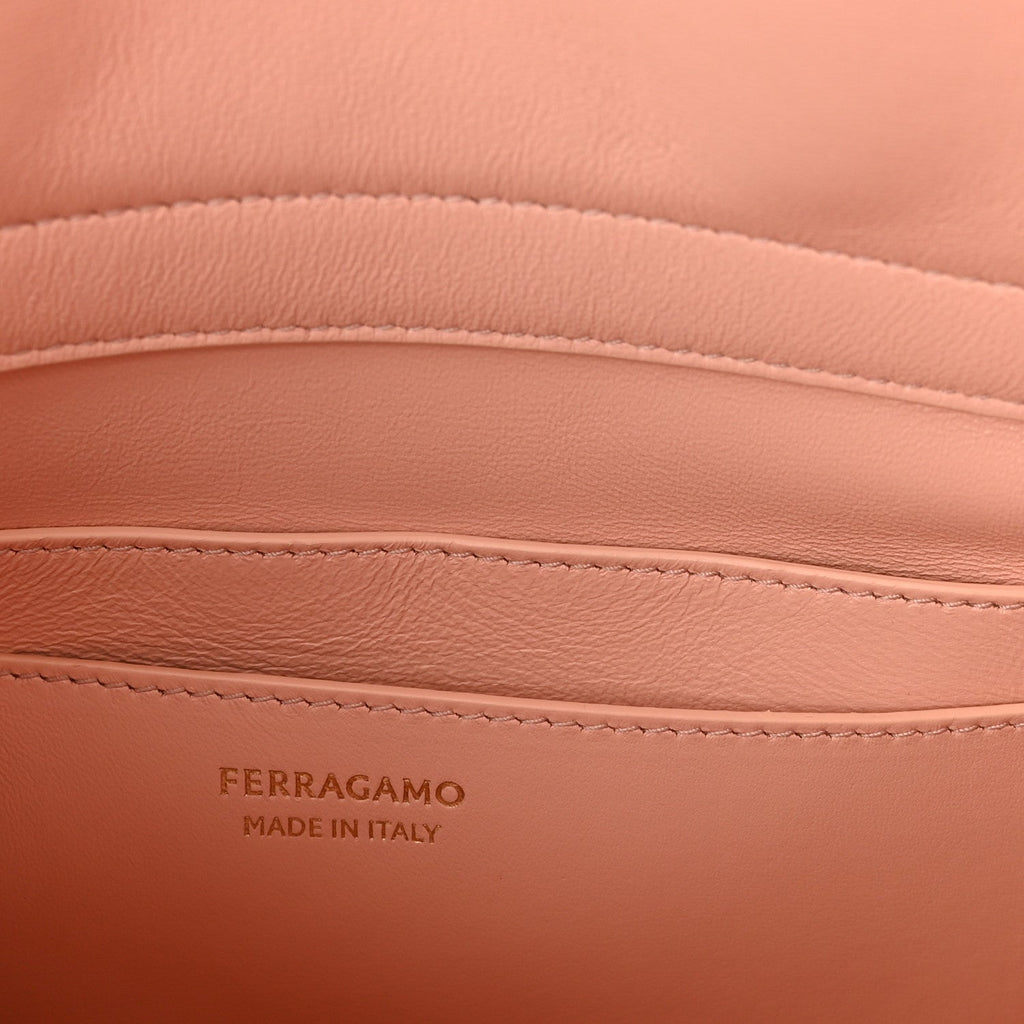 Calfskin Medium Hug Soft Bicolor Shoulder Bag  College Red Pink