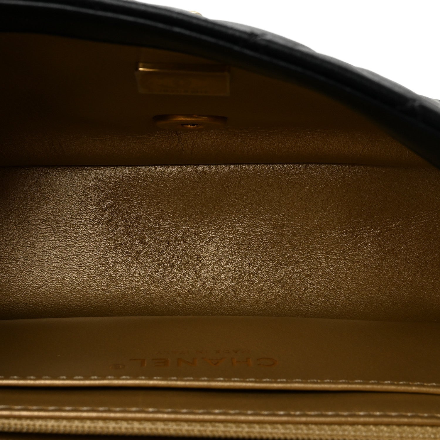 Lambskin Quilted Mini Rectangular Pearl Crush Flap Black