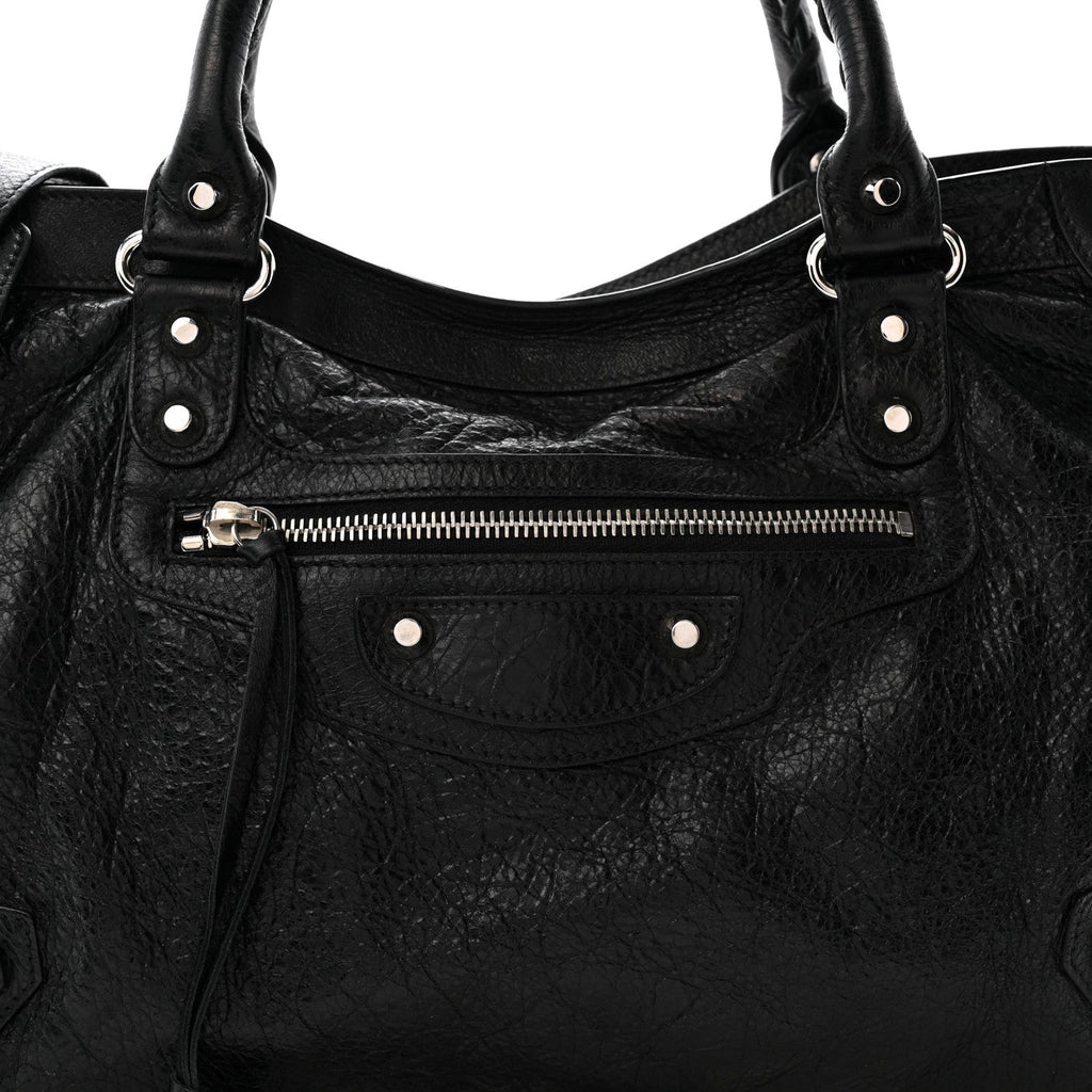 Agneau Classic Silver Hardware City Black