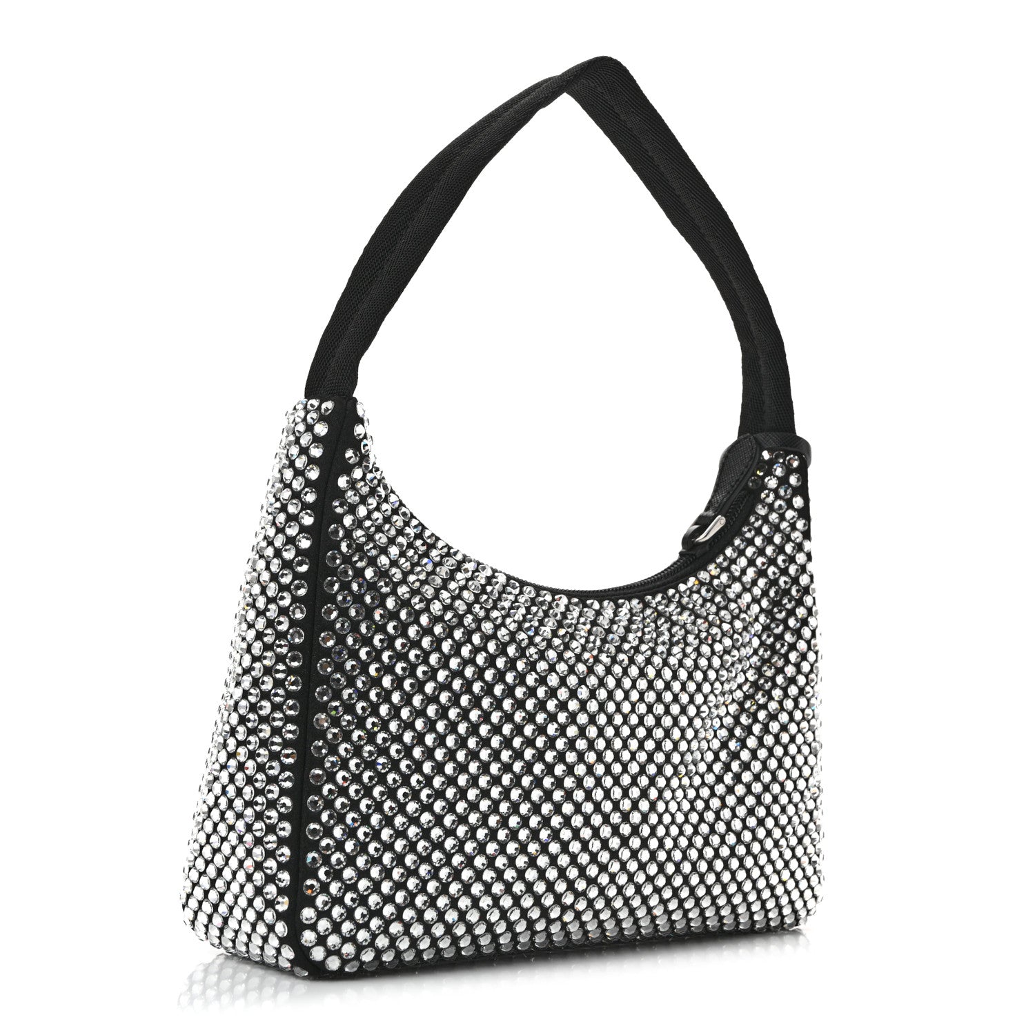 Satin Crystal Mini Re-Edition 2000 Bag Cristal