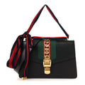 Calfskin Small Sylvie Shoulder Bag Black