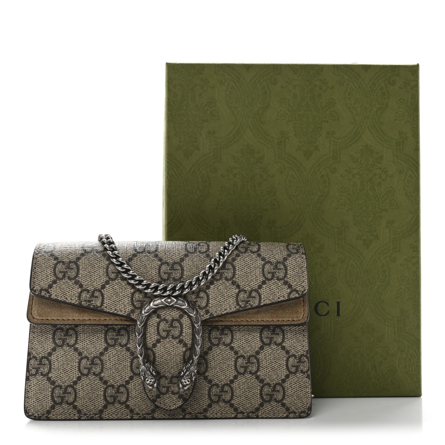 GG Supreme Monogram Super Mini Dionysus Shoulder Bag Taupe
