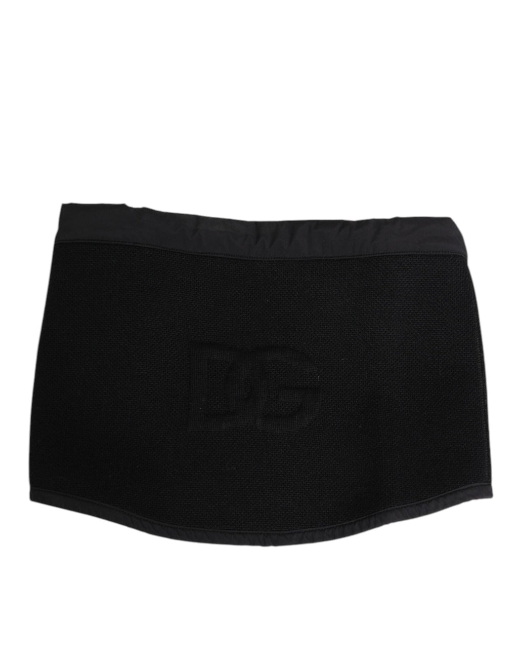 Dolce & Gabbana Black Lace Stole Knitted DG Logo Men One Size Men's Scarf
