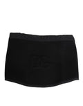 Dolce & Gabbana Black Lace Stole Knitted DG Logo Men One Size Men's Scarf