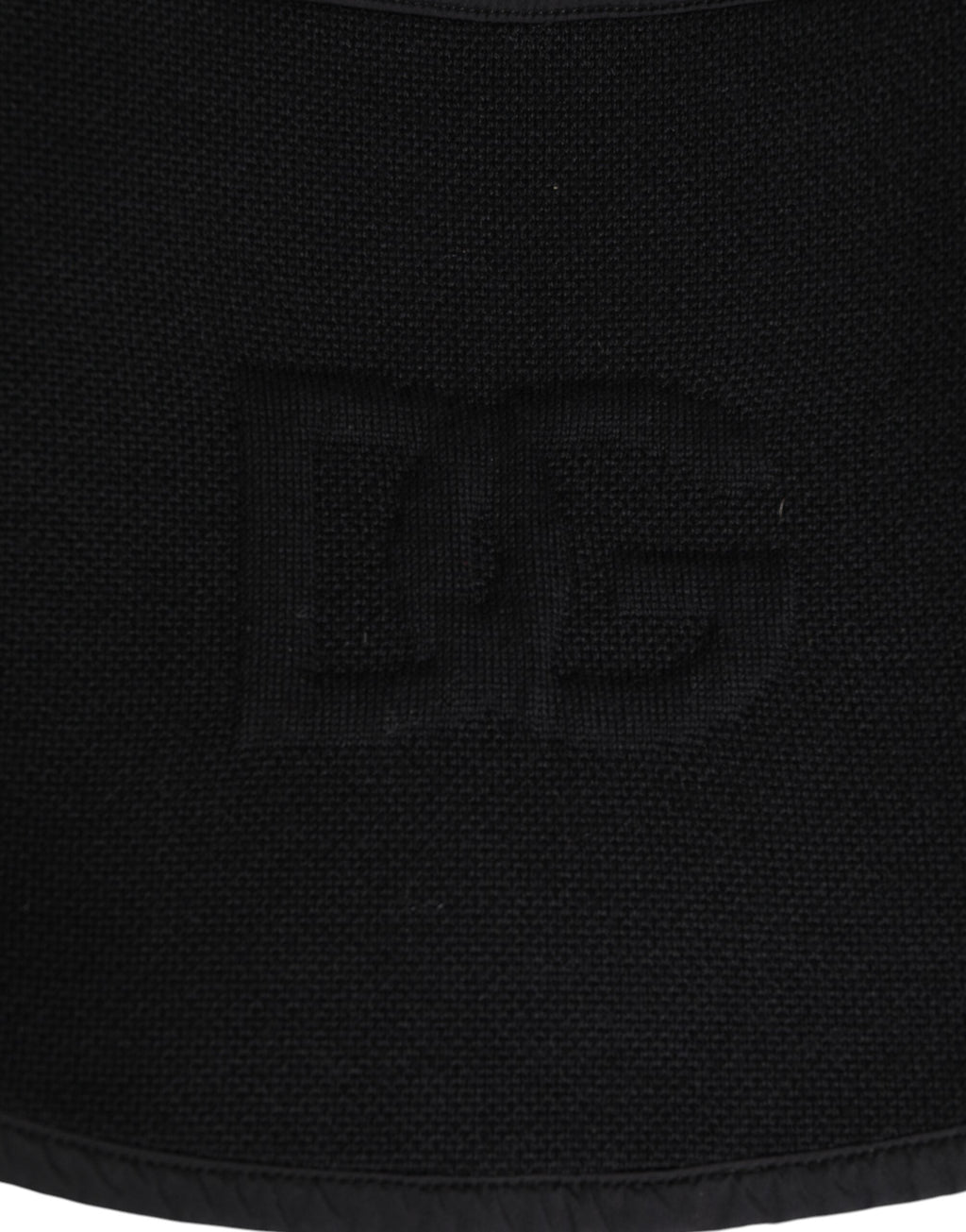 Dolce & Gabbana Black Lace Stole Knitted DG Logo Men One Size Men's Scarf