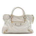 Agneau Giant 12 Gold Hardware City Blanc Creme Light Craie