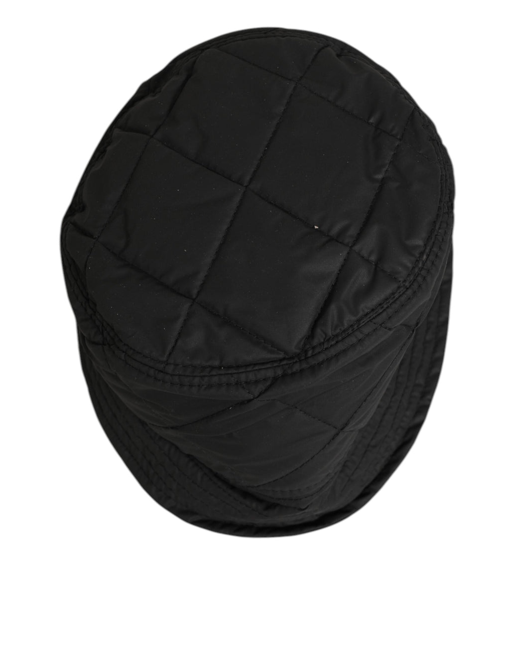 Dolce & Gabbana Black Nylon Quilted Bucket Men Capello Men's Hat