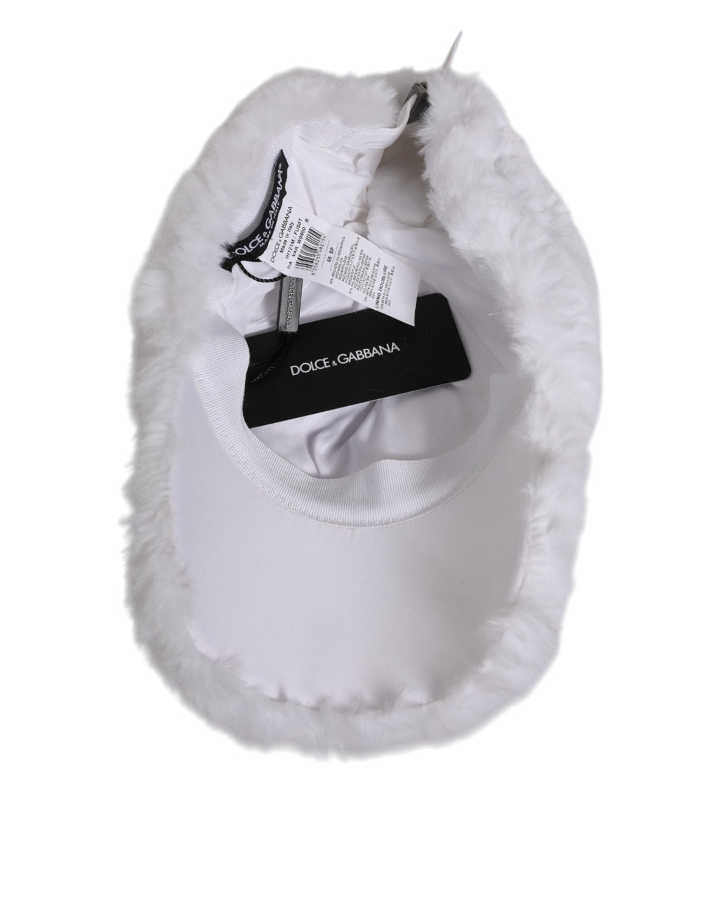Dolce & Gabbana White Modacrylic Rapper Men Baseball Capello Men's Hat