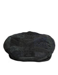 Dolce & Gabbana Black Polyester Newsboy Men Cloth Capello Men's Hat