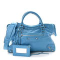 Agneau Classic Silver Hardware City Bleu Azur Clair