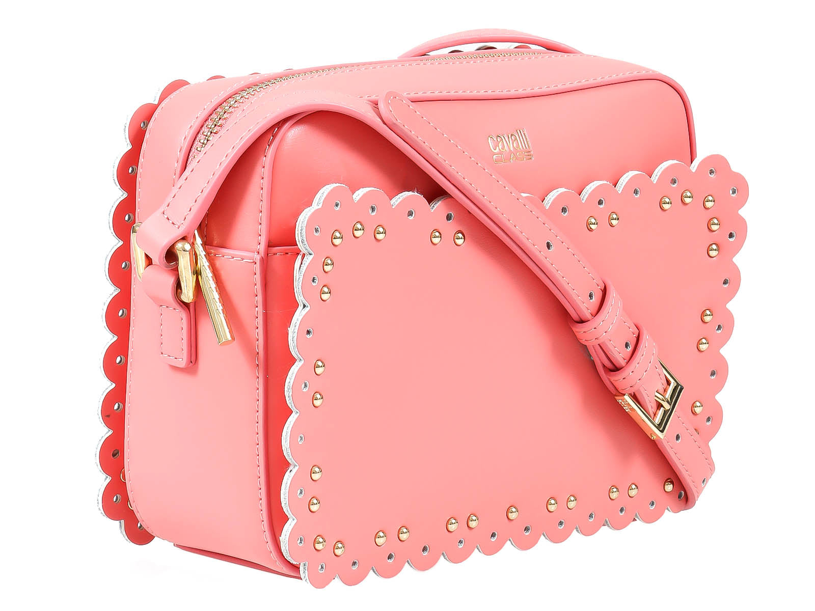 Roberto Cavalli Class GWLPEY 045 Leolace 002 Peach Small Shoulder Bag