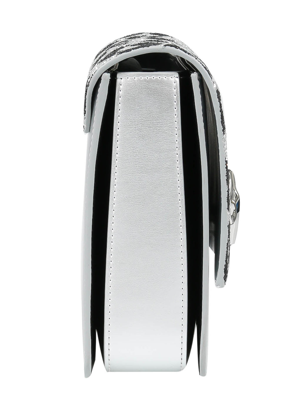 GWLPCF G25 Milano Rmx 00 Silver/ Black Large Shoulder Bag