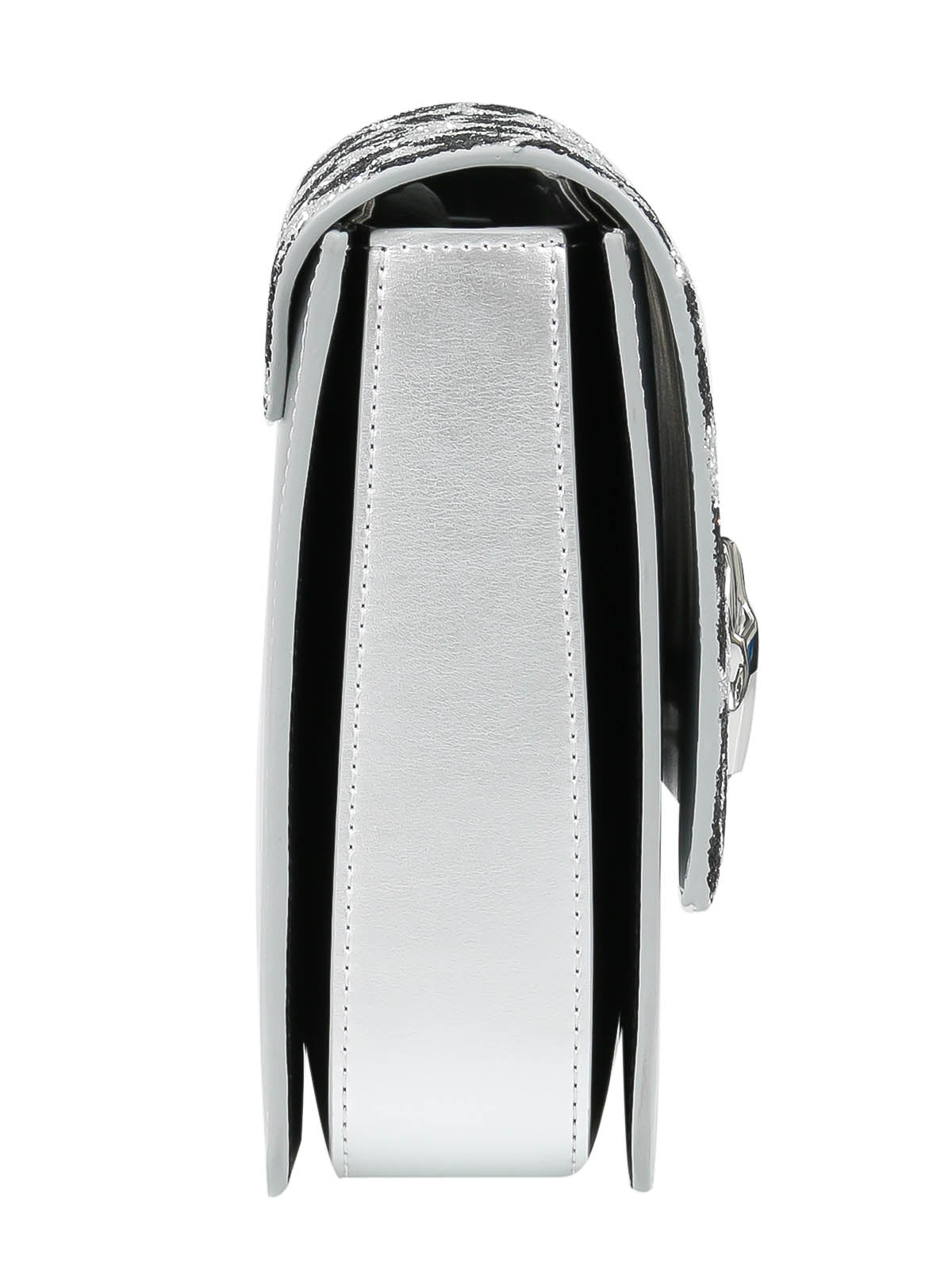 GWLPCF G25 Milano Rmx 00 Silver/ Black Large Shoulder Bag