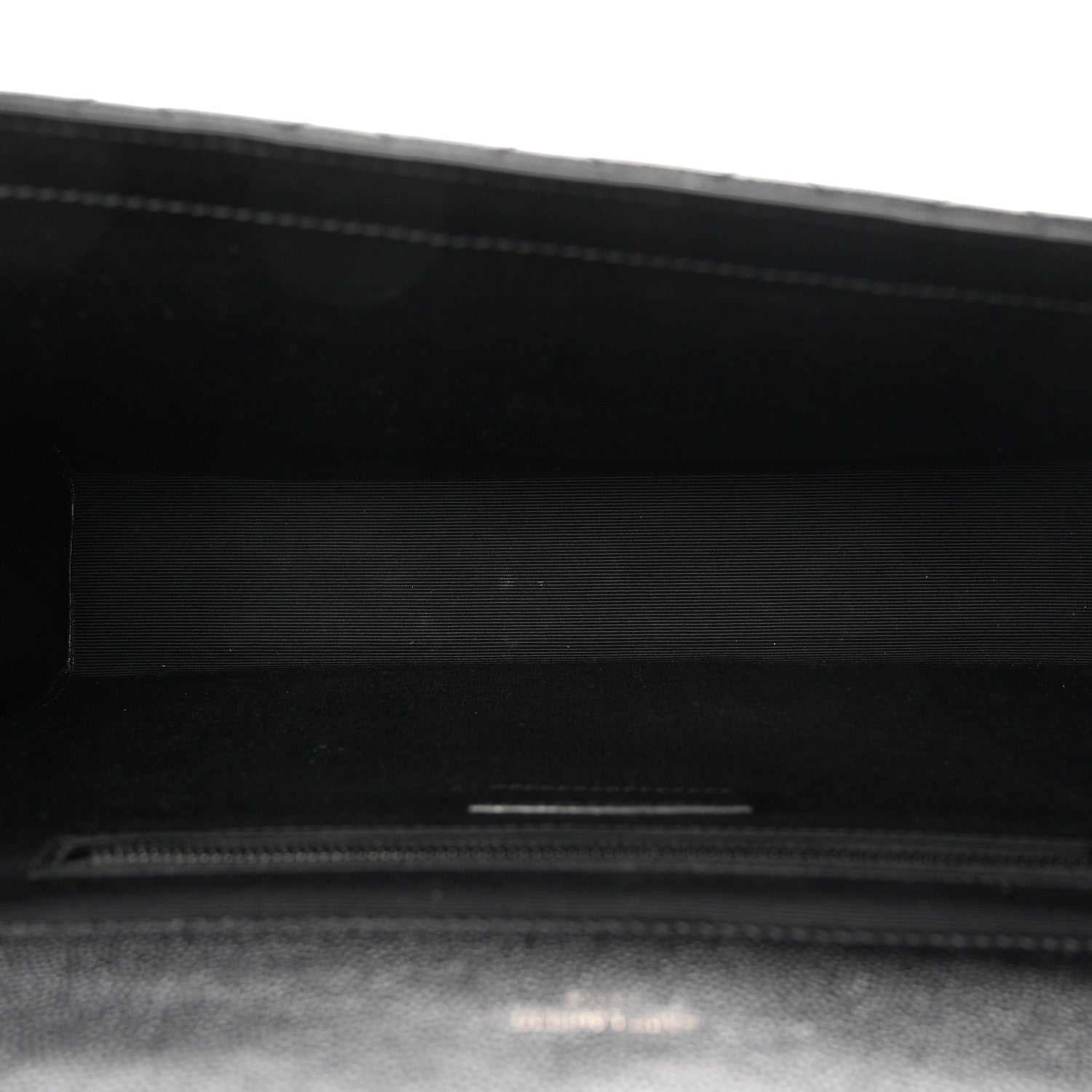 Grain De Poudre Textured Mixed Matelasse Large Triquilt Monogram Monochrome Satchel Black