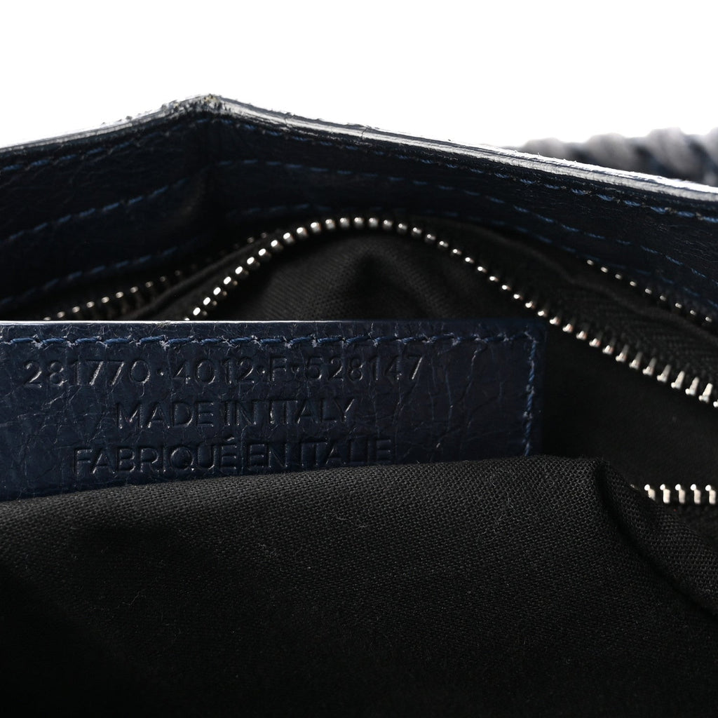 Agneau Giant 12 Silver Hardware City Bleu Obscur
