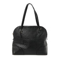 Soft Microguccissima Medium Bree Shoulder Bag Black