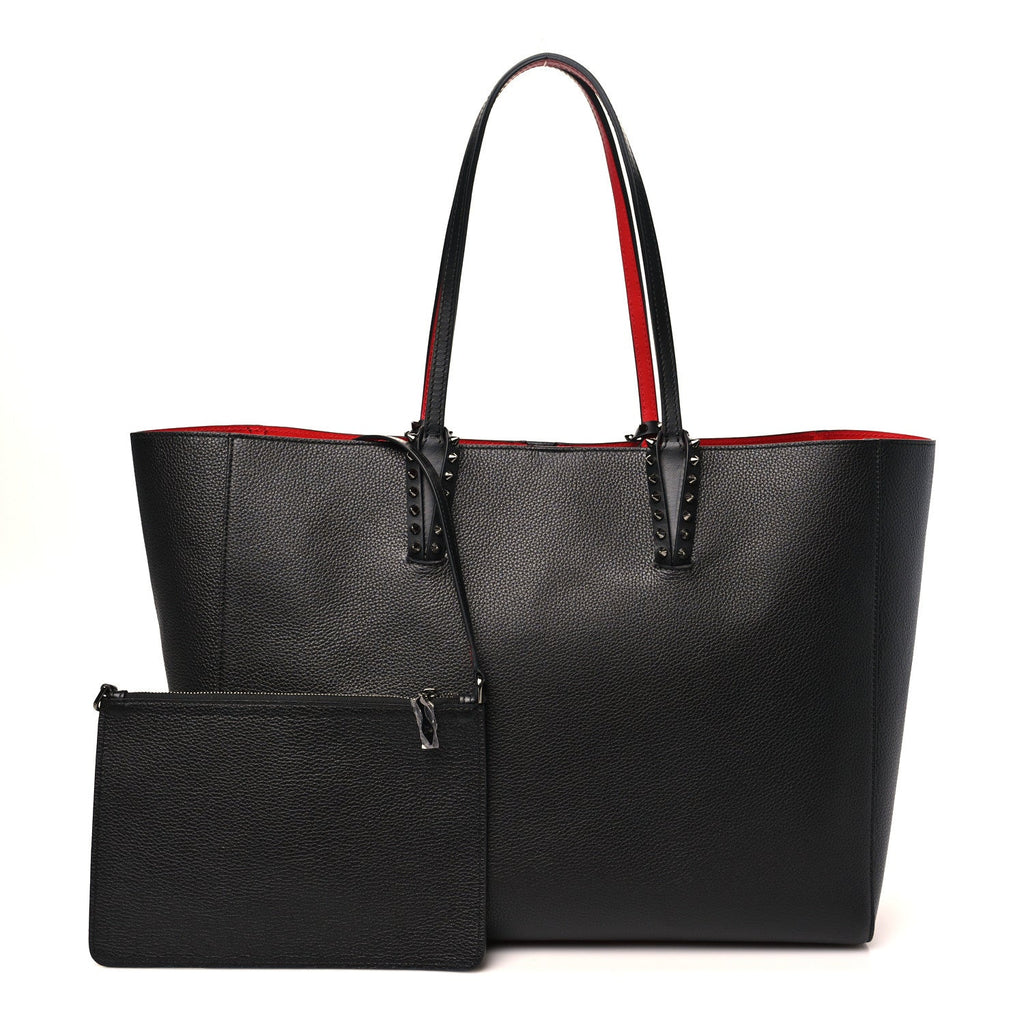 Calfskin Spikes East West Cabata Tote Black