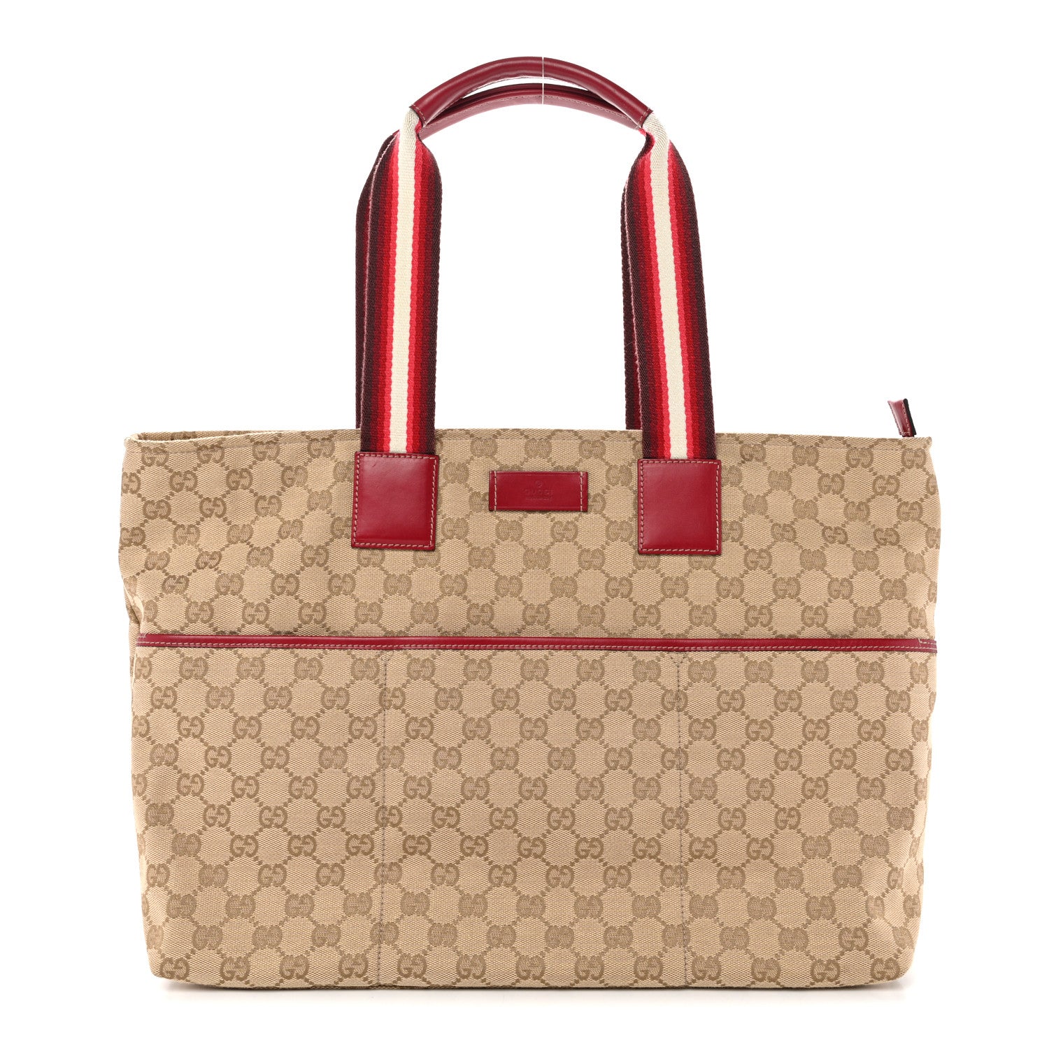 Monogram Web Large Diaper Tote Red