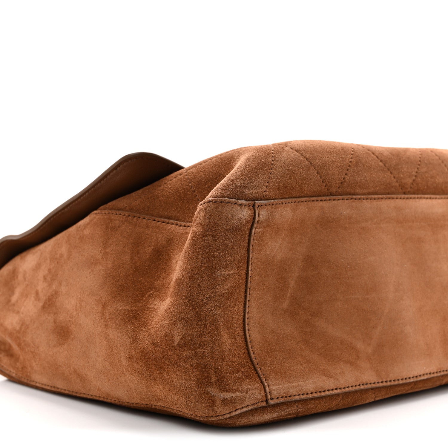 Suede Calfskin Souplissimo Maxi Flap Camel