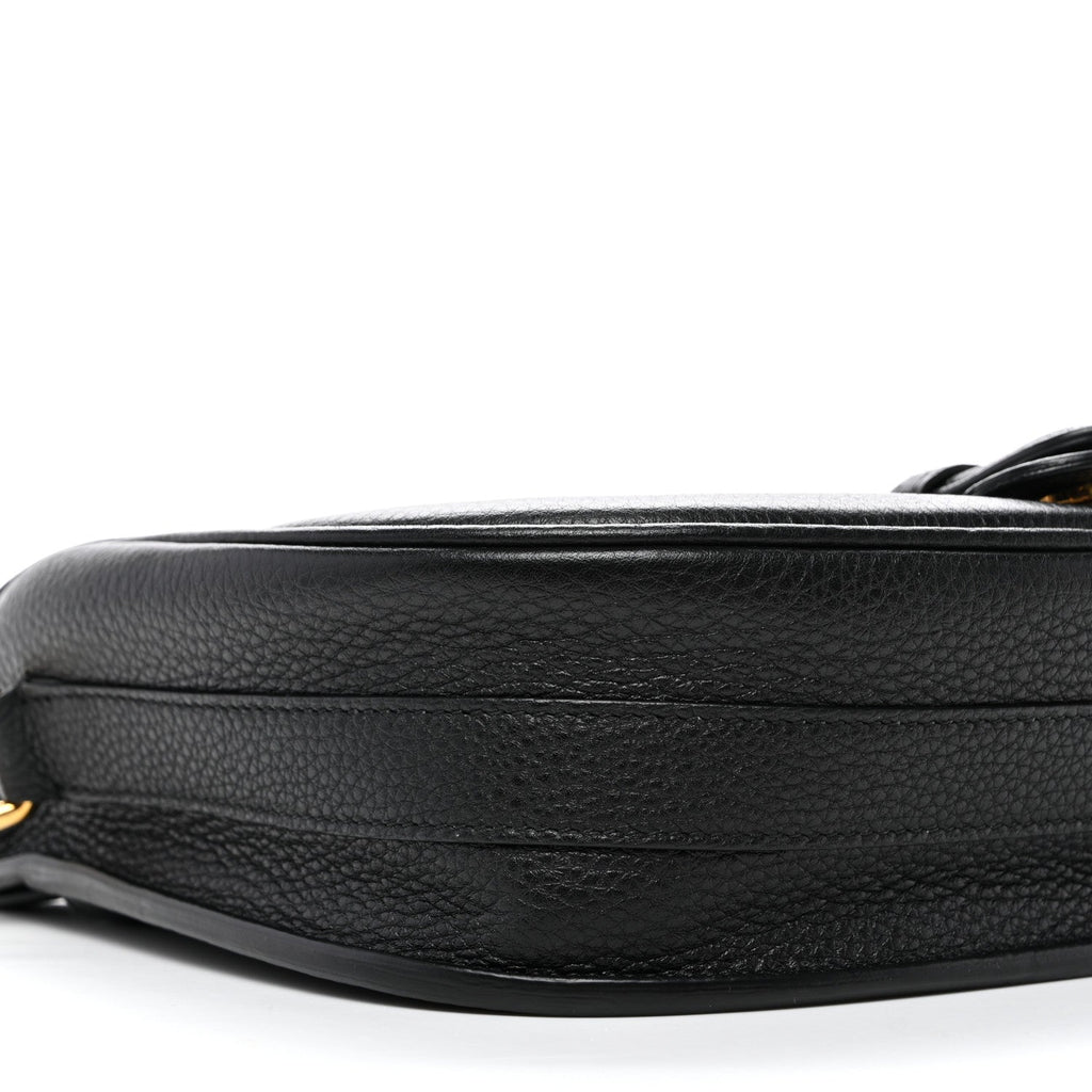 Grained Calfskin Medium Bobby Flap Black