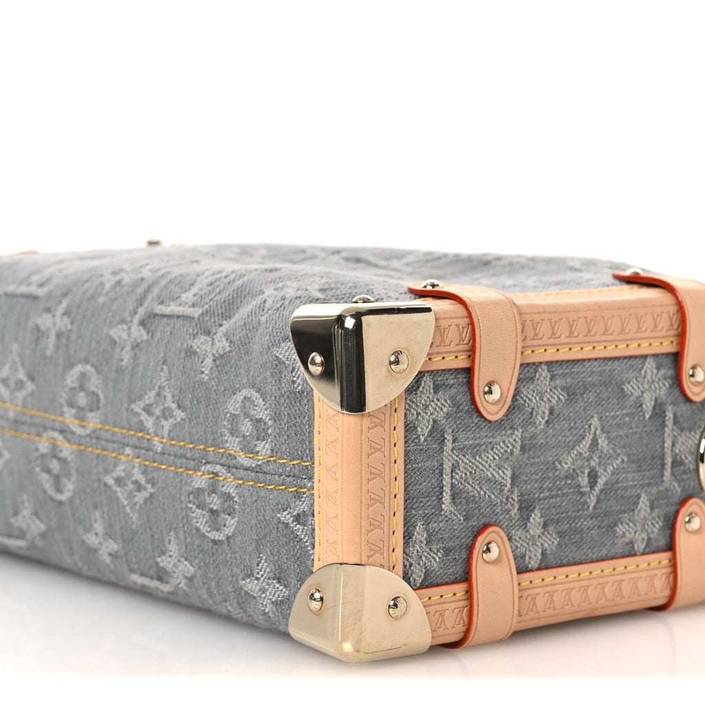Monogram Denim Side Trunk MM Washed Gray