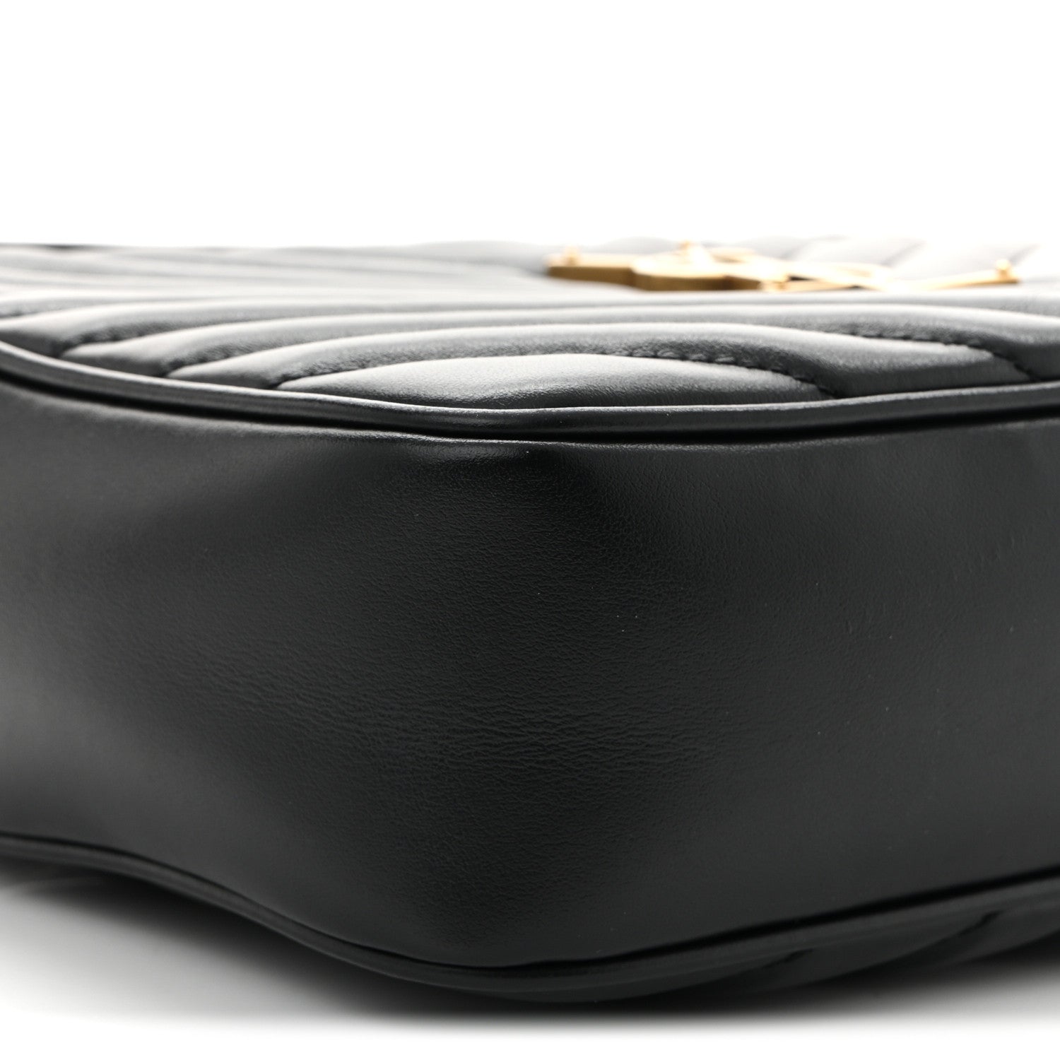 Calfskin Matelasse Monogram Lou Camera Bag Black