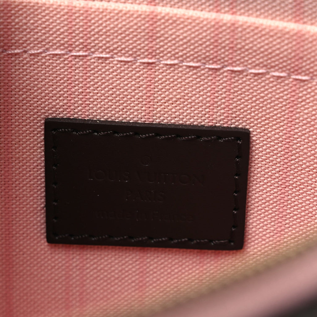 Damier Ebene Neverfull MM GM Pochette Rose Ballerine