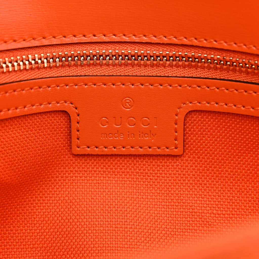 GG Monogram Textured Dollar Calfskin Small Luce Shoulder Bag Orange