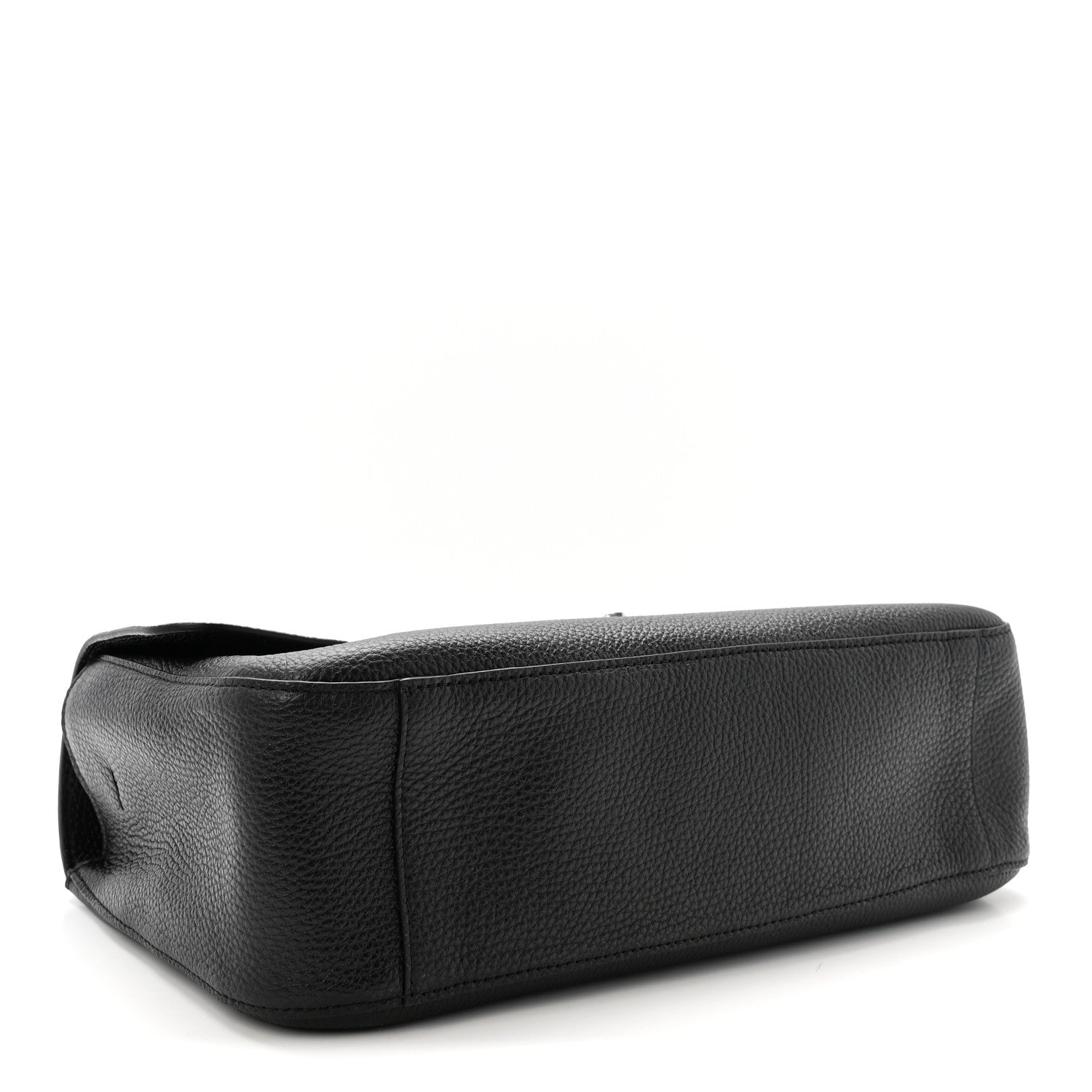 Grained Calfskin Small Souplissimo Maxi Flap Black