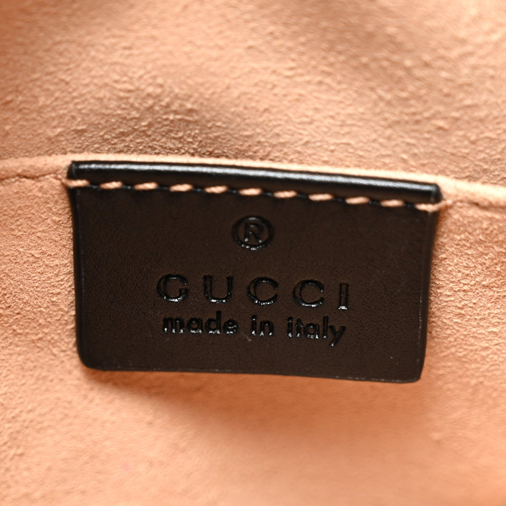 Calfskin Matelasse GG Marmont Belt Bag 75 30 Black