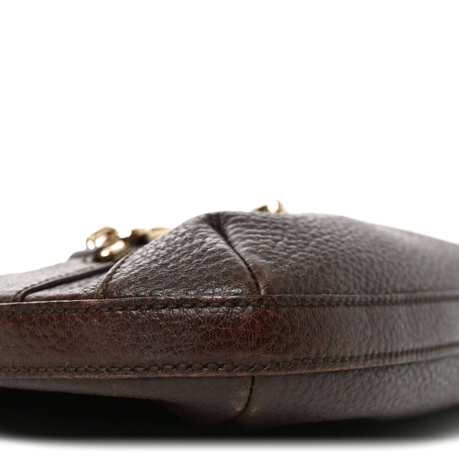 Grained Calfskin Hasler Hobo Brown