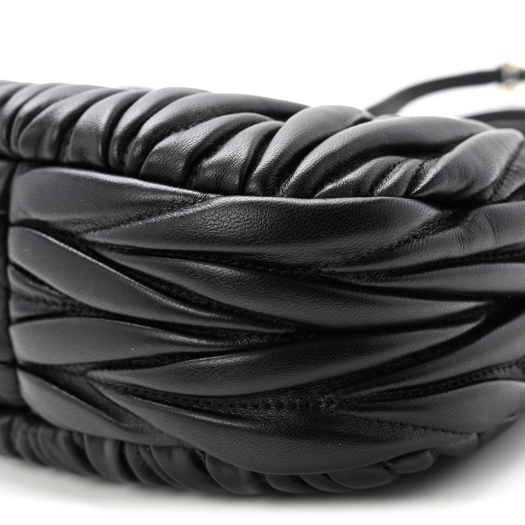 Nappa Matelasse Mini Wander Hobo Black