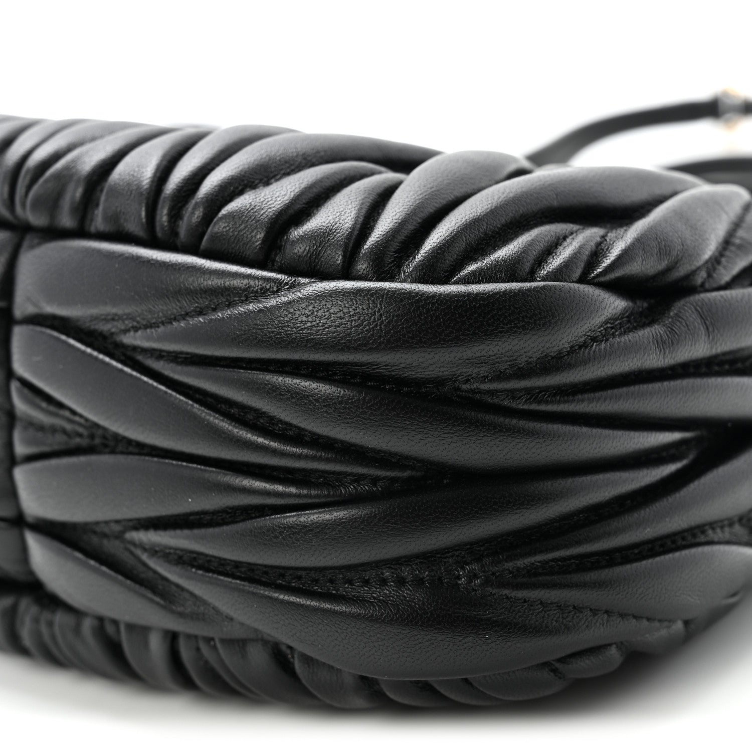 Nappa Matelasse Mini Wander Hobo Black