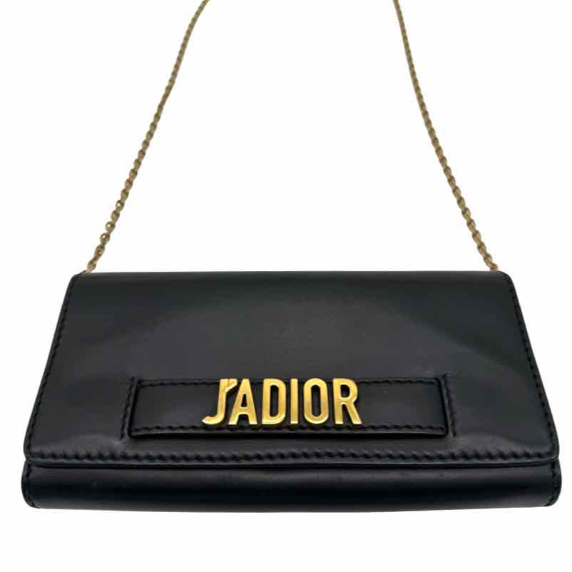 DIOR Calfskin J'Adior Chain Flap Bag Black