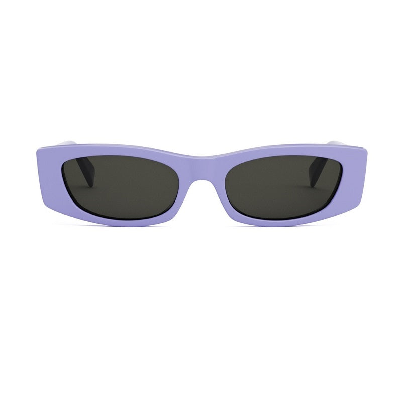 Celine Sunglasses Cat Eye Full Rim, Shiny Butter Frame and Smoke Lens CL40245U39A
