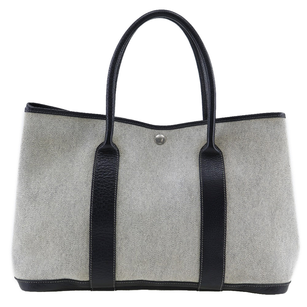 Hermès Garden Party Grey Canvas Tote Bag (Authentic  )