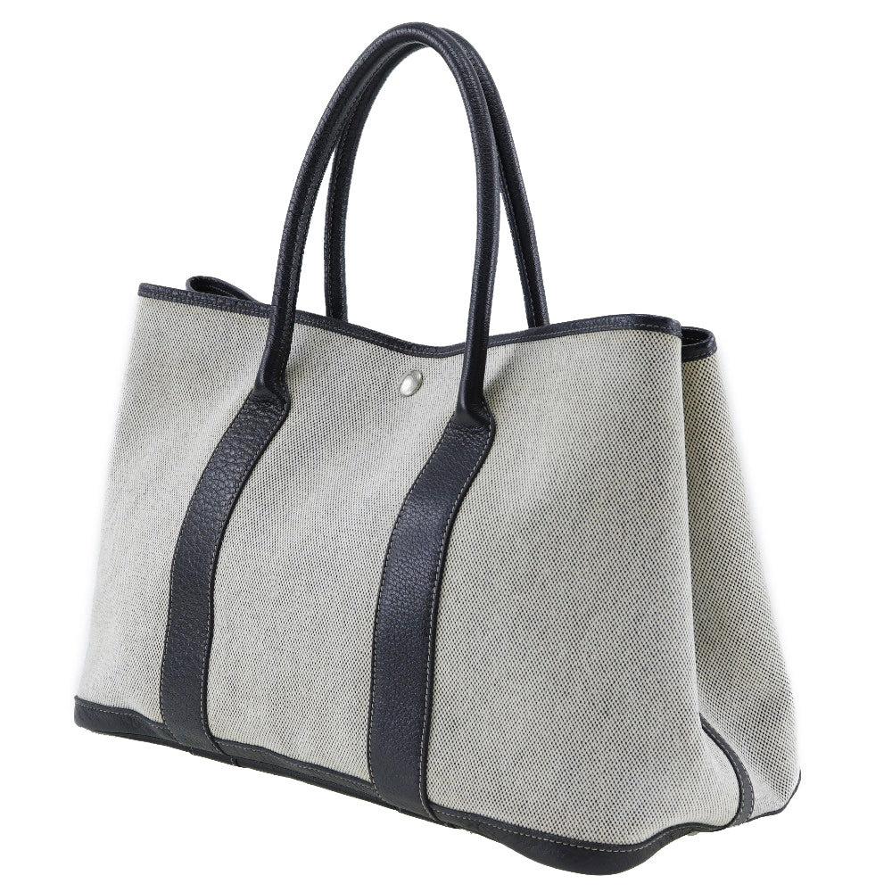 Hermès Garden Party Grey Canvas Tote Bag (Authentic  )
