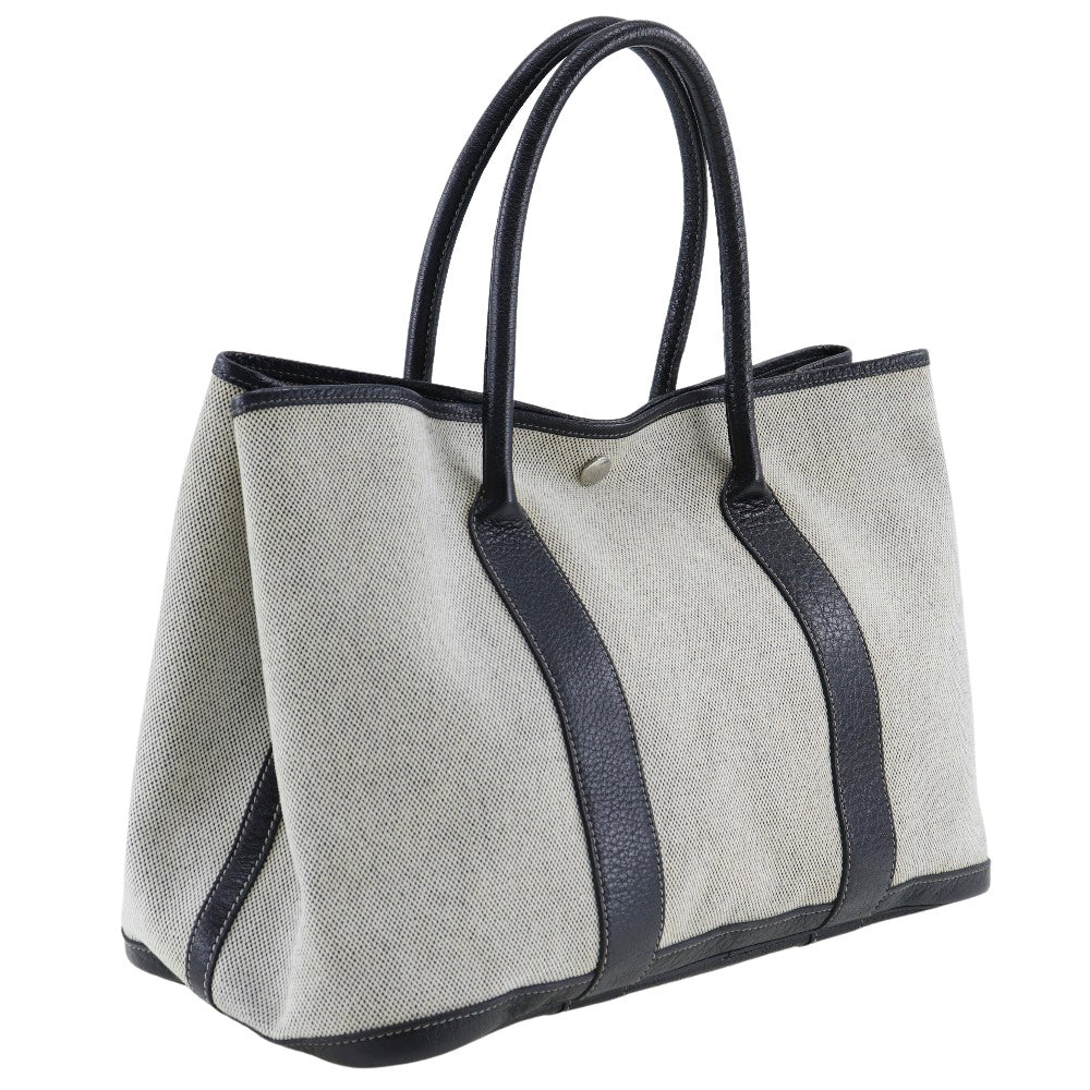 Hermès Garden Party Grey Canvas Tote Bag (Authentic  )