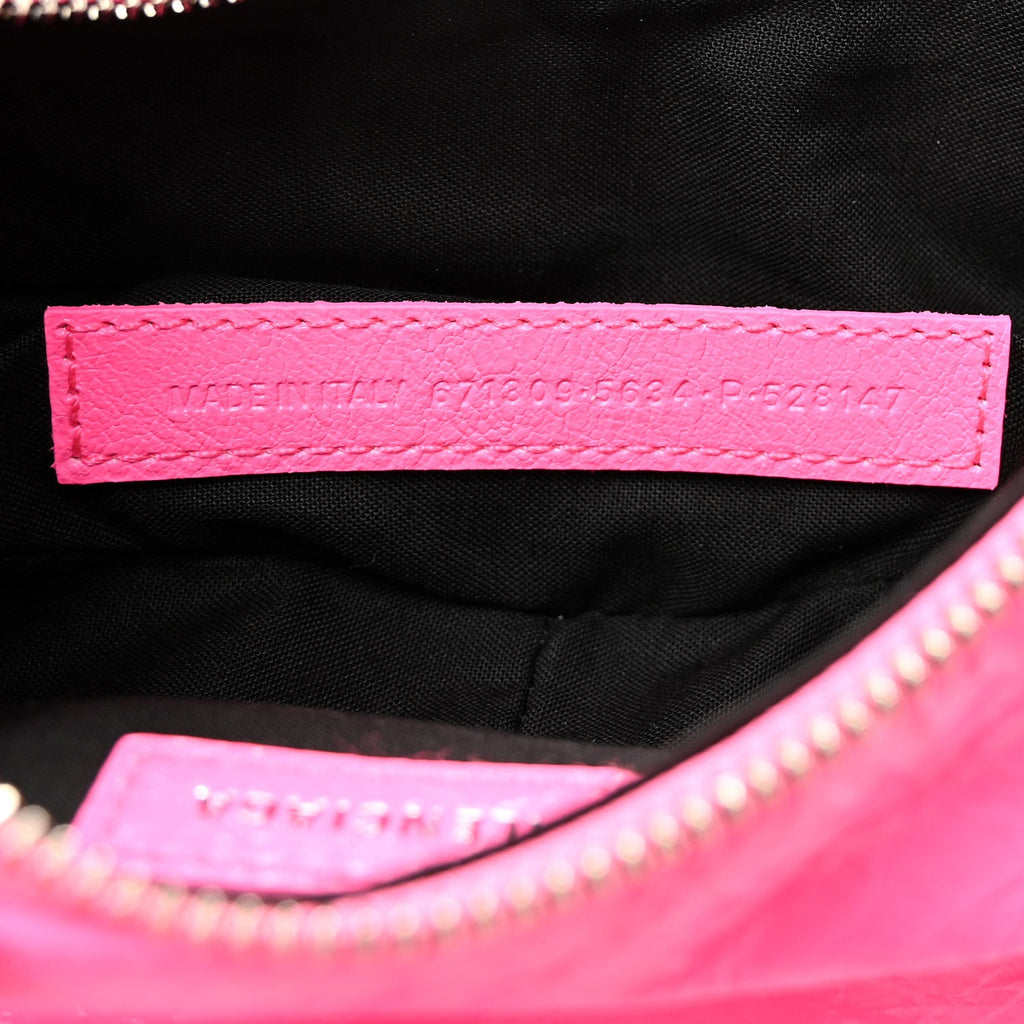 Agneau Arena Le Cagole Shoulder Bag XS Hot Pink