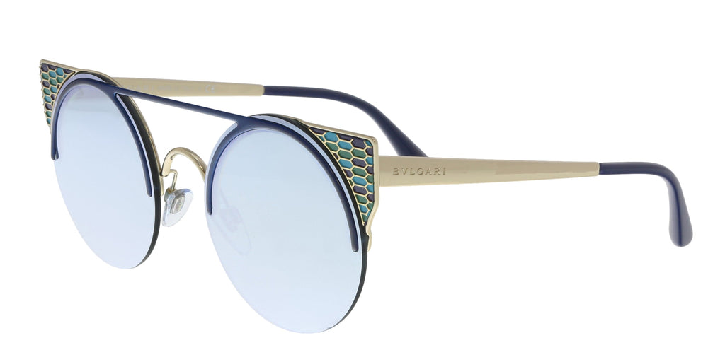 Bulgari Blue/ Pale Gold Cat eye BV6088 20206J Sunglasses