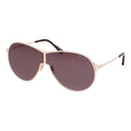 Tom Ford Sunglasses Aviator Full Rim, Shiny Rose Gold Frame and Roviex Gradient Lens FT117428K