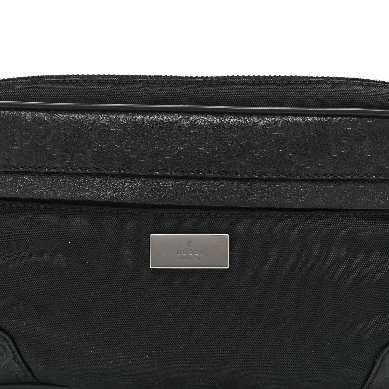 Guccissima Nylon Belt Bag  Black