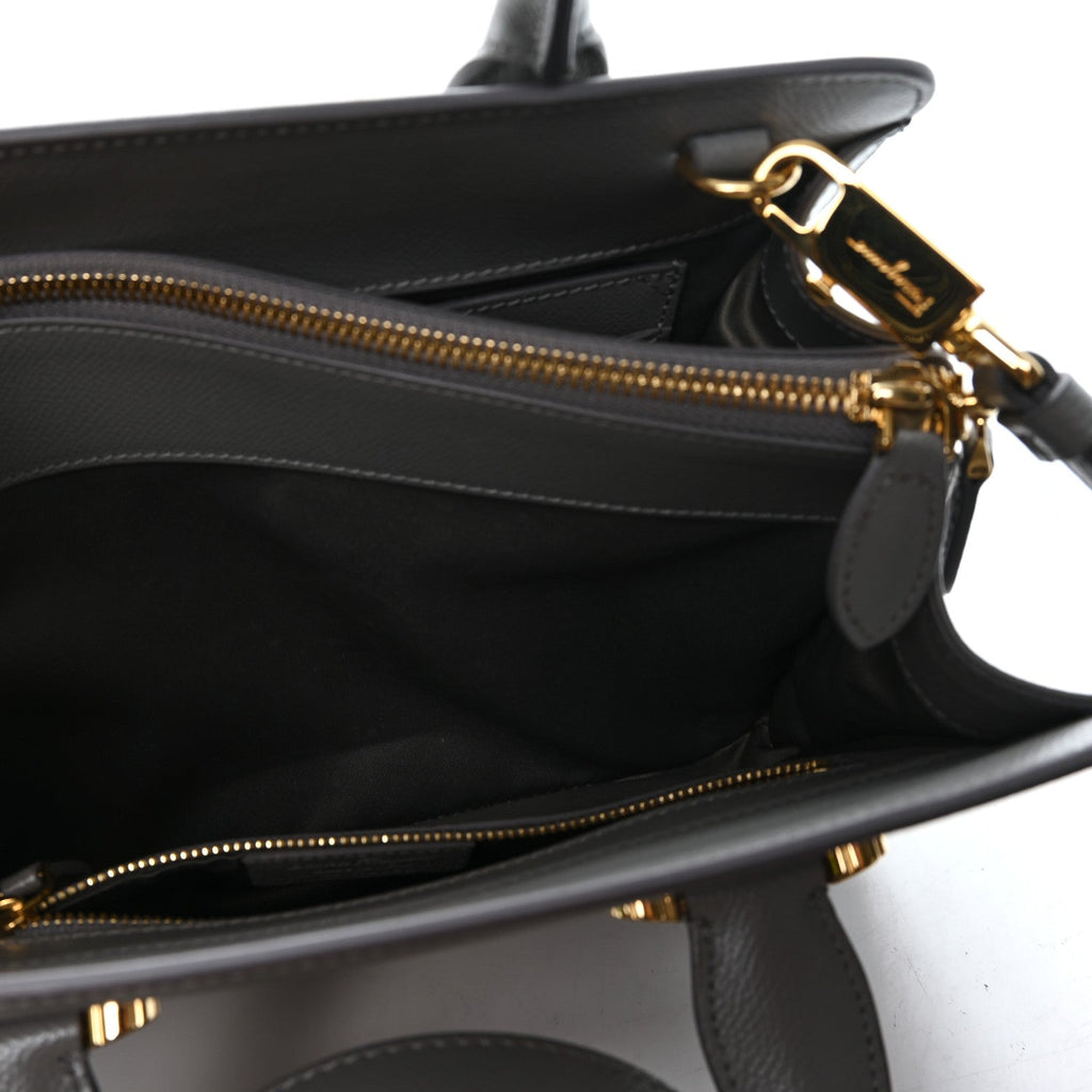 Hammered Calfskin Today Satchel Grey