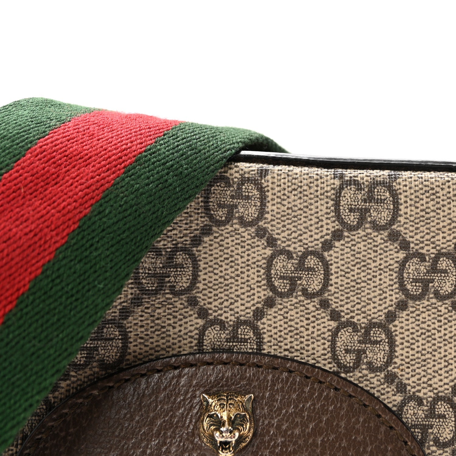 GG Supreme Monogram Web Neo Vintage Shoulder Bag Beige New Acero Crop