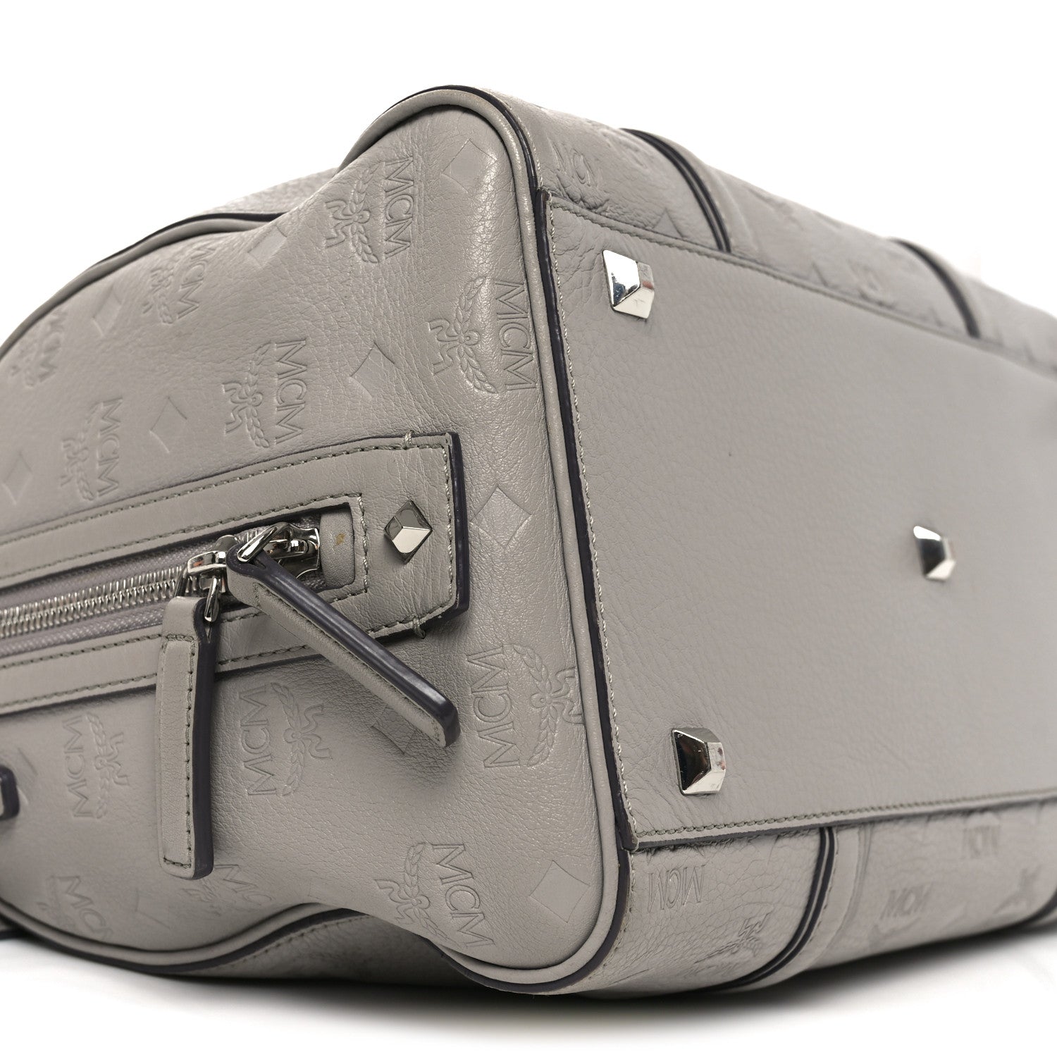 Calfskin Ottomar Monogram Boston Bag Dove