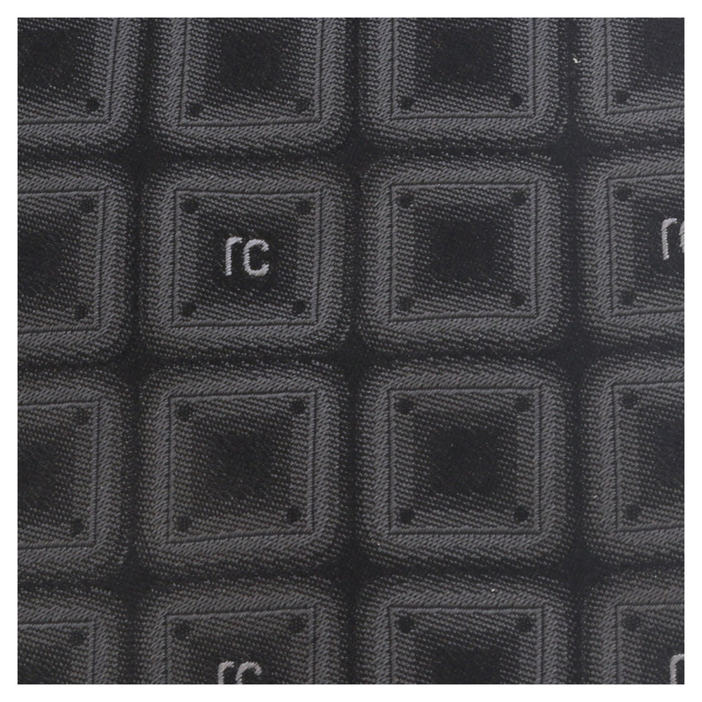 Roberto Cavalli ESZ033 05001 Grey Geometric Square Tie