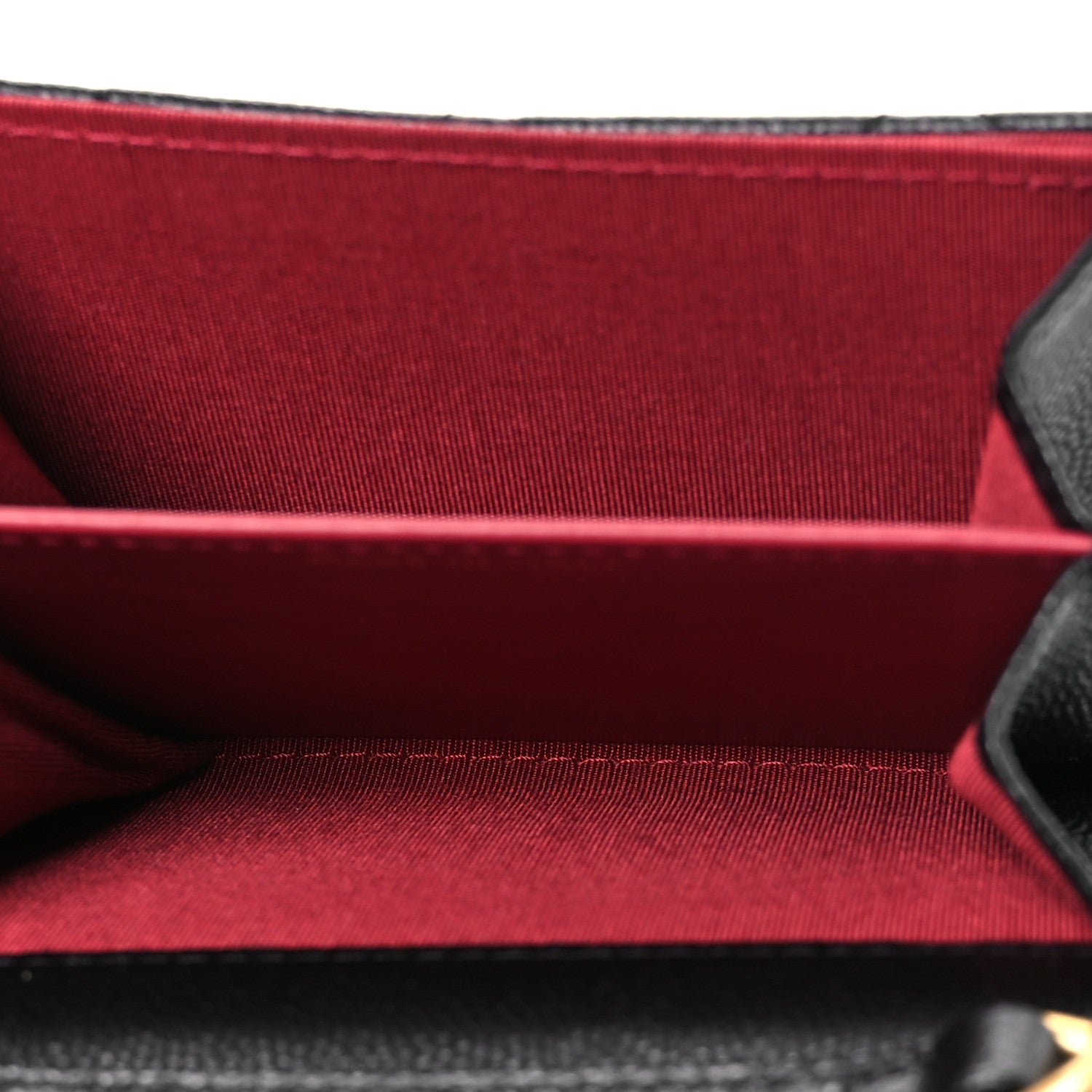 Caviar Quilted Bracelet On Chain Clutch Black
