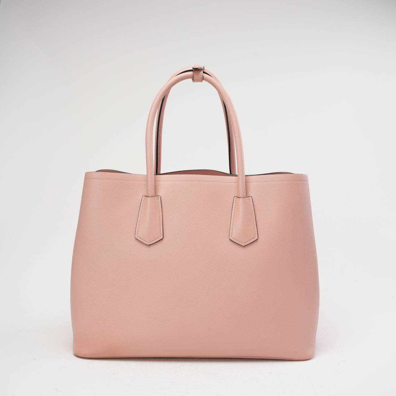 Prada Saffiano Cuir Medium Double Bag Pink