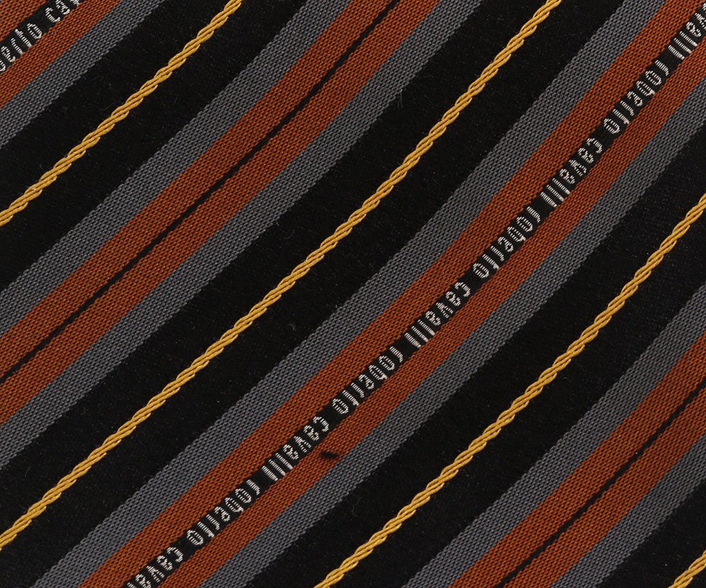 Roberto Cavalli ESZ047 03503 Brown Regimental Stripe Tie