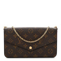 Monogram Pochette Felicie Chain Wallet Fuchsia